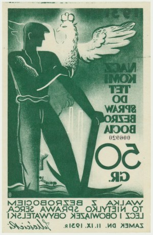 Naczelny Komitet do Spraw Bezrobocia, cegiełka na 50 groszy 1931