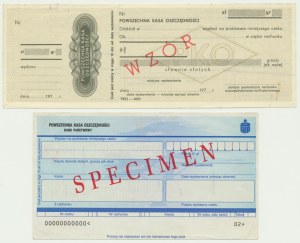 Chèques PKO, MODÈLE/SPECIMEN (2 pièces)
