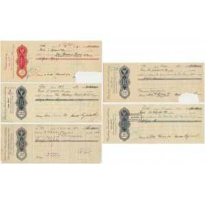 Lodz, set of bills of exchange 1921-1939 (5 pieces).