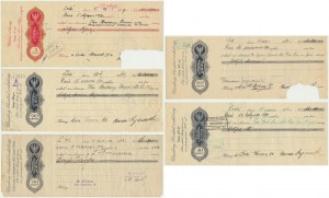 Lodz, set of bills of exchange 1921-1939 (5 pieces).