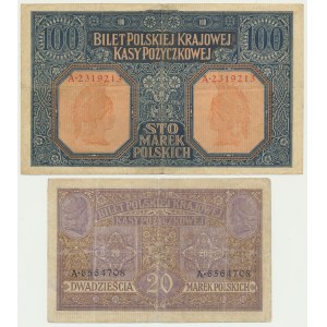 Súprava, 20-100 mariek 1916 - Všeobecné (2 kusy).
