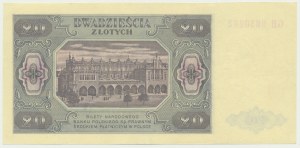 20 zloty 1948 - GH - striped paper