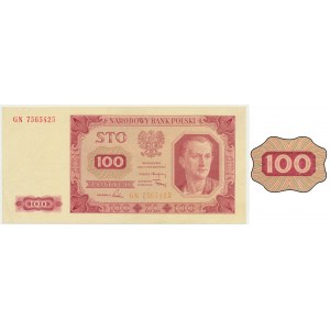 100 zlotých 1948 - GN - bez rámu -