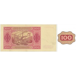 100 zlotých 1948 - GN - bez rámu -