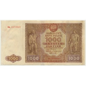 1.000 zloty 1946 - Wb. - rara serie di sostituzione