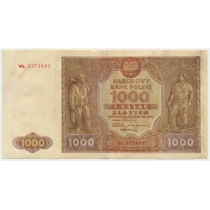 1.000 Zloty 1946 - Wb. - seltene Ersatzserie