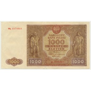 1.000 Zloty 1946 - Wb. - seltene Ersatzserie