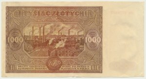 1 000 zloty 1946 - Wb. - rare série de remplacement