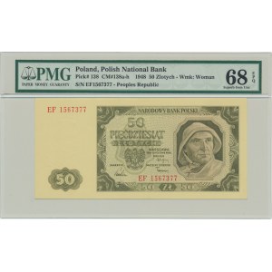 50 zlatých 1948 - EF - PMG 68 EPQ