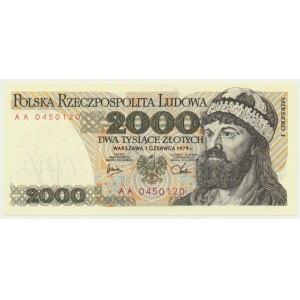2,000 zl 1979 - AA -.