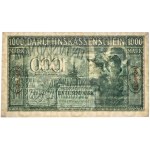 Kowno, 1.000 marek 1918 - A - 7 cyfr - zielone podpisy