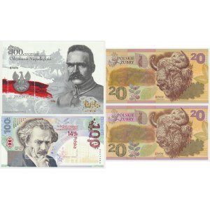 PWPW, znaczki i banknoty testowe (4 szt.)