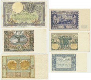 Sada, 5-500 zlatých 1919-36 (6 kusů)