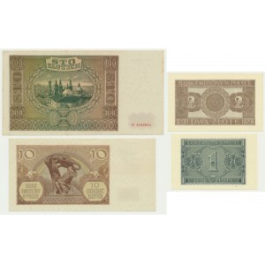 Zestaw, 1-100 złotych 1940-41 (