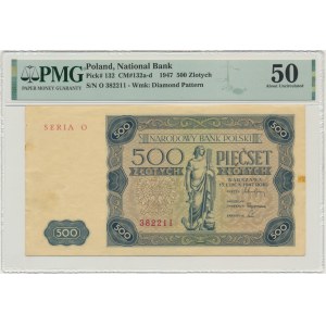 500 zloty 1947 - O - PMG 50