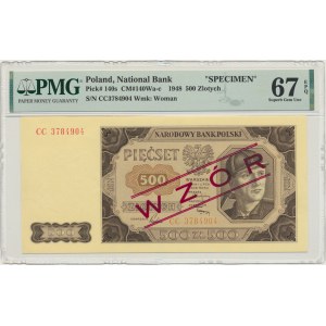 500 zlatých 1948 - MODEL - CC - PMG 67 EPQ