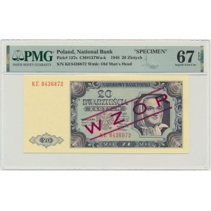 20 gold 1948 - MODEL - KE - PMG 67 EPQ.
