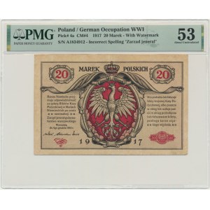 20 značiek 1916 - Jeneral - PMG 53 - Nice