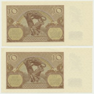 10 zlatých 1940 - B - po sebe idúce čísla (2 ks)