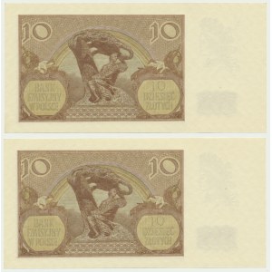 10 or 1940 - B - numéros consécutifs (2 pièces)