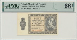1 złoty 1938 - ID - PMG 66 EPQ