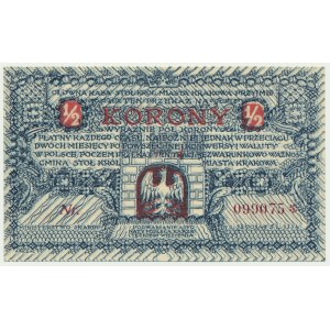 Krakow, Municipality, 1/2 crown 1919 - number with asterisk -.