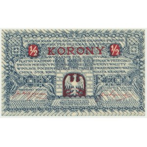 Krakow, Municipality, 1/2 crown 1919 - number with asterisk -.