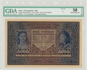5.000 marek 1920 - III Serja H - GDA 58 EPQ