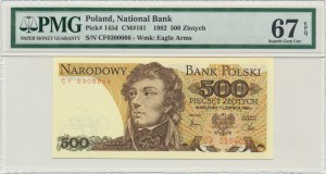500 złotych 1982 - CF - PMG 67 EPQ