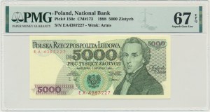 5.000 złotych 1988 - EA - PMG 67 EPQ - ostatnia seria rocznika