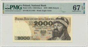 2.000 złotych 1979 - BL - PMG 67 EPQ