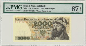 2.000 złotych 1982 - BU - PMG 67 EPQ