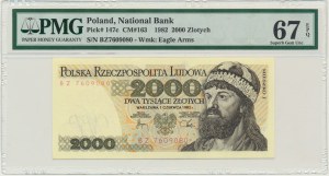 2.000 złotych 1982 - BZ - PMG 67 EPQ