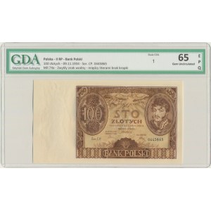 100 Zloty 1934 - Ser.CP. - ohne zusätzliche znw. - GDA 65 EPQ