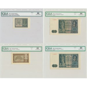 Set, 1-50 gold 1940-41 - GDA 64-66 EPQ (4 pieces).