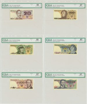 Set, £20-10.000 1975-87 - GDA 66-68 EPQ (6 pezzi).