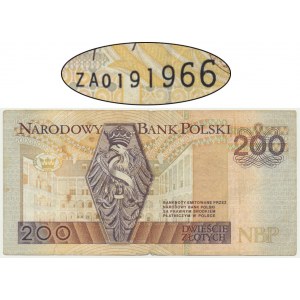 200 złotych 1994 - ZA - seria zastępcza TDLR - rzadsza