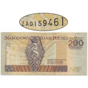 200 złotych 1994 - ZA - seria zastępcza TDLR - rzadsza
