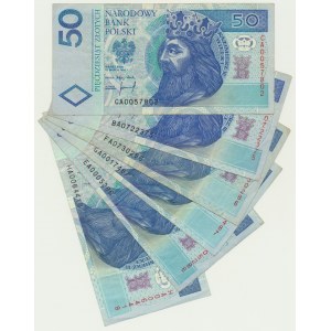 50 złotych 1994 (6 szt.)