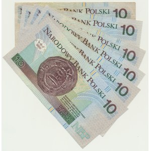 10 złotych 1994 (6 szt.)