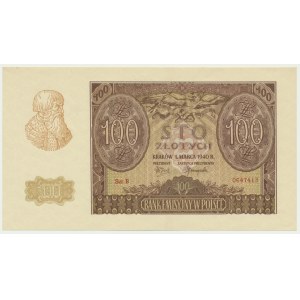 100 zloty 1940 - ZWZ - B -