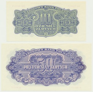 10-50 gold 1944 ...owe - commemorative issue (2 pieces).