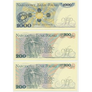 Zestaw, 200-1.000 złotych 1979-82 (3 szt.)