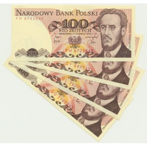 100 złotych 1979 (4 szt.)