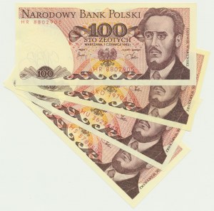Zestaw, 100 złotych 1982 (4 szt.)