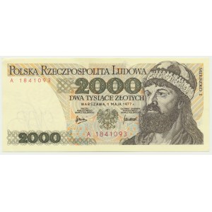 2.000 PLN 1977 - A - erste Serie