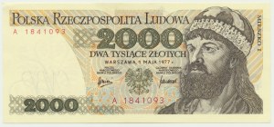 2.000 złotych 1977 - A - pierwsza seria