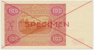 100 zlotých 1946 - SPECIMEN - A 8900000/1234567 -.