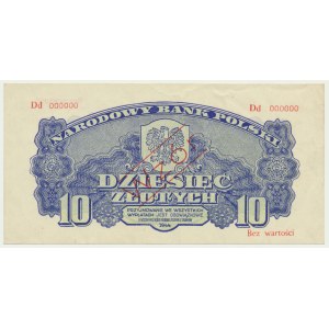 10 złotych 1944 ...owe - WZÓR - Dd 000000 - RZADKIE