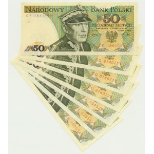 Zestaw, 50 złotych 1979 (7 szt.)